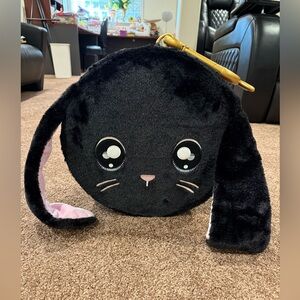 Cute Black Bunny Plush Hard-sided Bag